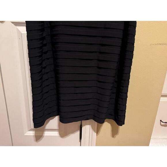 Jessica Howard Plus Size Black Shift Dress Sheer Short Sleeve Flattering Sz 22W - Picture 6 of 12